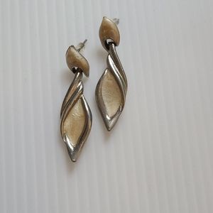 metal enamel drop earrings